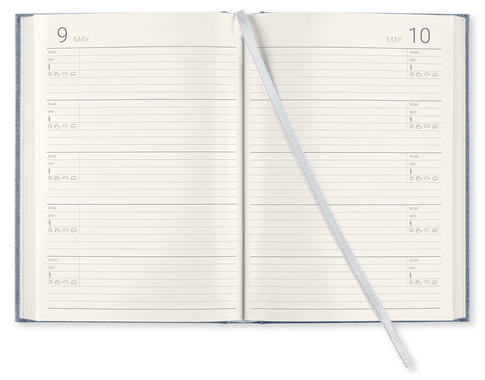 Five year diary inlay