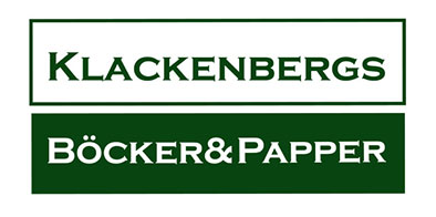Klackenbergs Böcker & Papper, logga