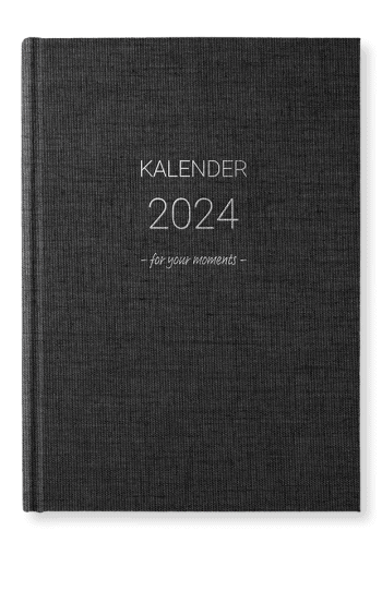 Kalender 2024, classic vecka notes, transparent black