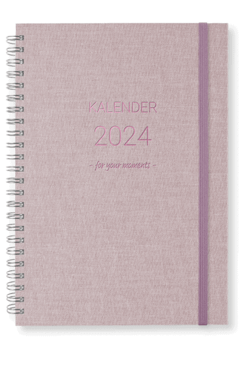 Kalender 2024, classic vecka notes, brown oak