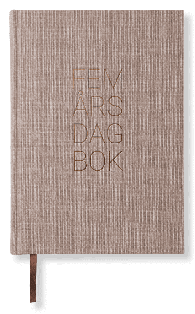 Fem års dagbok, brown oak