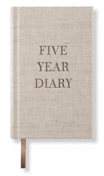 Five Year Diary Pocket Rough Linen