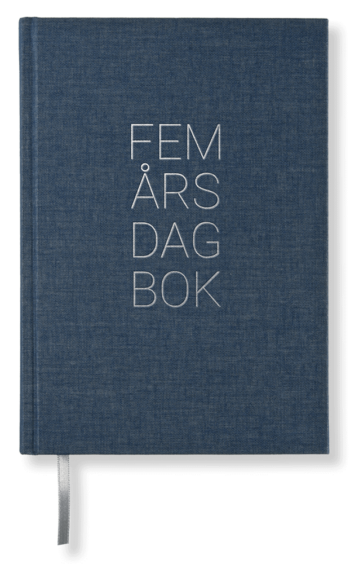 Five year diary swedish blue cover, dark denim